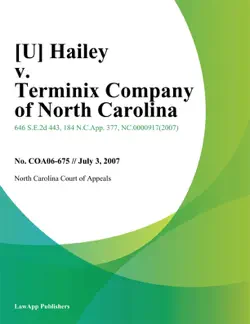 hailey v. terminix company of north carolina book cover image