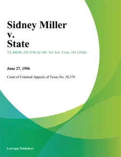 sidney miller v. state book cover image