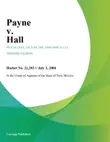 Payne v. Hall synopsis, comments