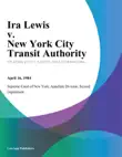 Ira Lewis v. New York City Transit Authority sinopsis y comentarios