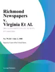 Richmond Newspapers v. Virginia Et Al. synopsis, comments