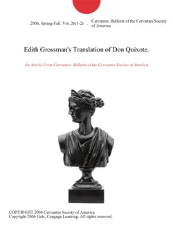 edith grossman's translation of don quixote. book cover image