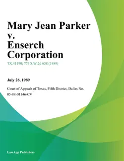 mary jean parker v. enserch corporation book cover image