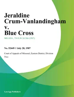 jeraldine crum-vanlandingham v. blue cross book cover image