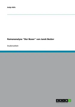romananalyse 'der boxer' von jurek becker imagen de la portada del libro