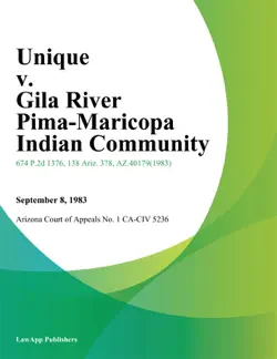 unique v. gila river pima-maricopa indian community book cover image