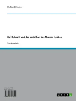 carl schmitt und der leviathan des thomas hobbes book cover image