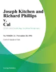 Joseph Kitchen and Richard Phillips v. Cal synopsis, comments
