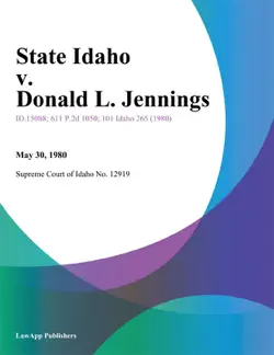state idaho v. donald l. jennings book cover image
