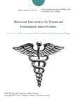 Behavioral Interventions for Trauma and Posttraumatic Stress Disorder. synopsis, comments