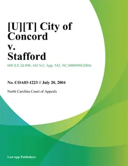city of concord v. stafford book cover image