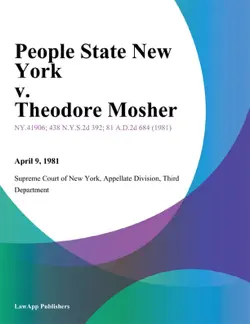 people state new york v. theodore mosher book cover image