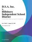 D.S.A. Inc. v. Hillsboro Independent School District synopsis, comments