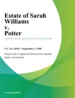 Estate of Sarah Williams v. Potter synopsis, comments