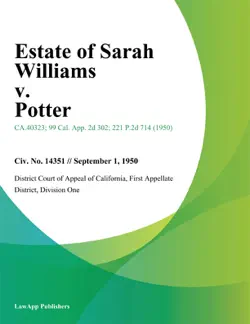 estate of sarah williams v. potter book cover image