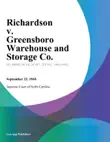 Richardson v. Greensboro Warehouse and Storage Co. synopsis, comments