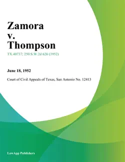 zamora v. thompson book cover image