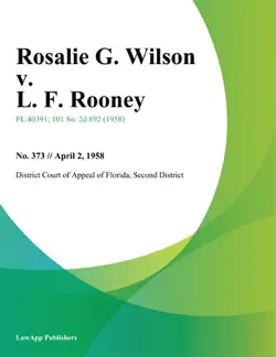 rosalie g. wilson v. l. f. rooney book cover image