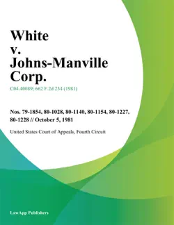 white v. johns-manville corp. book cover image