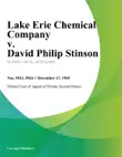 Lake Erie Chemical Company v. David Philip Stinson synopsis, comments