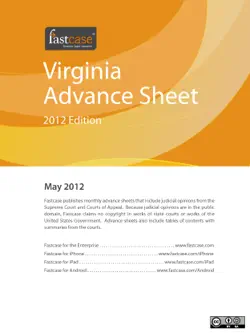 virginia advance sheet book cover image