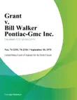 Grant V. Bill Walker Pontiac-Gmc Inc. synopsis, comments