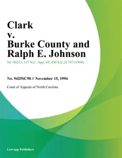 clark v. burke county and ralph e. johnson imagen de la portada del libro
