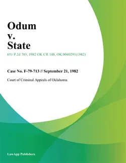 odum v. state book cover image