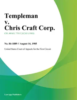 templeman v. chris craft corp. book cover image