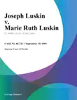 Joseph Luskin v. Marie Ruth Luskin sinopsis y comentarios