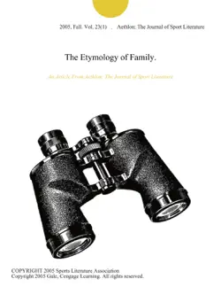 the etymology of family. imagen de la portada del libro