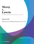 Mccoy v. Lowrie synopsis, comments