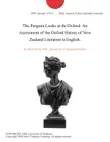 The Penguin Looks at the Oxford: An Assessment of the Oxford History of New Zealand Literature in English. sinopsis y comentarios