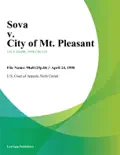 Sova V. City Of Mt. Pleasant