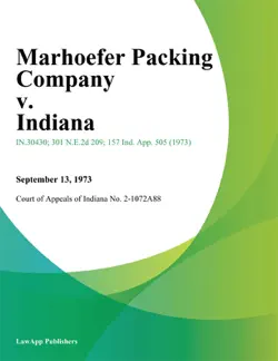 marhoefer packing company v. indiana book cover image