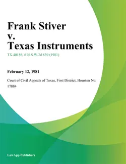 frank stiver v. texas instruments book cover image