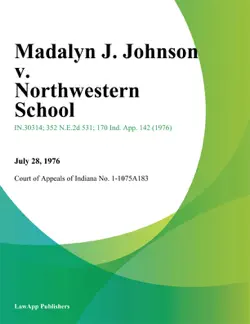 madalyn j. johnson v. northwestern school book cover image