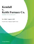 Kendall v. Keith Furnace Co. synopsis, comments