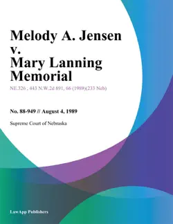 melody a. jensen v. mary lanning memorial book cover image