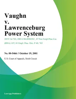 vaughn v. lawrenceburg power system book cover image
