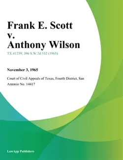 frank e. scott v. anthony wilson book cover image
