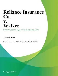 reliance insurance co. v. walker imagen de la portada del libro