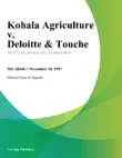 Kohala Agriculture V. Deloitte & Touche sinopsis y comentarios