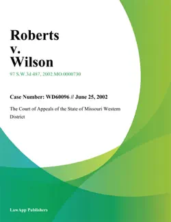 roberts v. wilson book cover image