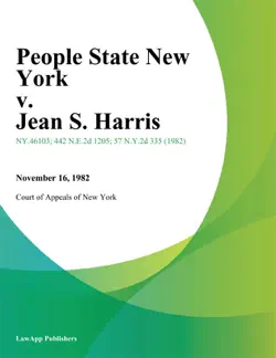 people state new york v. jean s. harris book cover image
