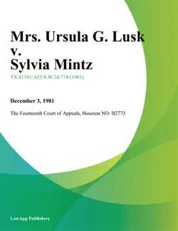 mrs. ursula g. lusk v. sylvia mintz book cover image