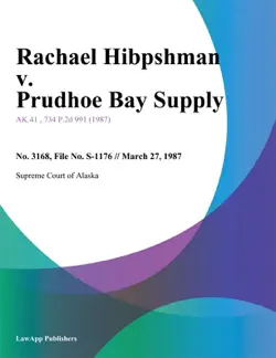 rachael hibpshman v. prudhoe bay supply book cover image