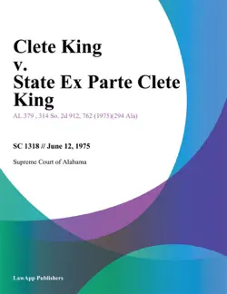 clete king v. state ex parte clete king book cover image
