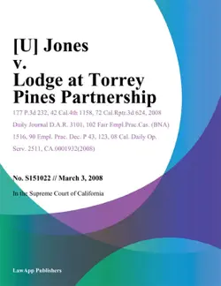 jones v. lodge at torrey pines partnership book cover image