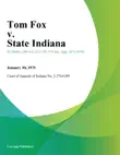 Tom Fox v. State Indiana synopsis, comments
